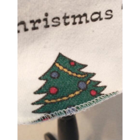 Vintage Women's Raw Hem Christmas Sweatshirt Medium Slouchy 70s Fun Holiday - Picture 10 of 10